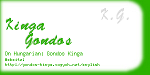 kinga gondos business card